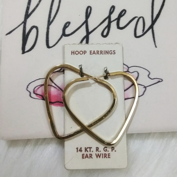 Vintage 14kt Gold Hoop Earrings 1970s - Picture 3 of 8